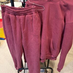 Comfort Embroidered Rose Sweater & Jogger Set